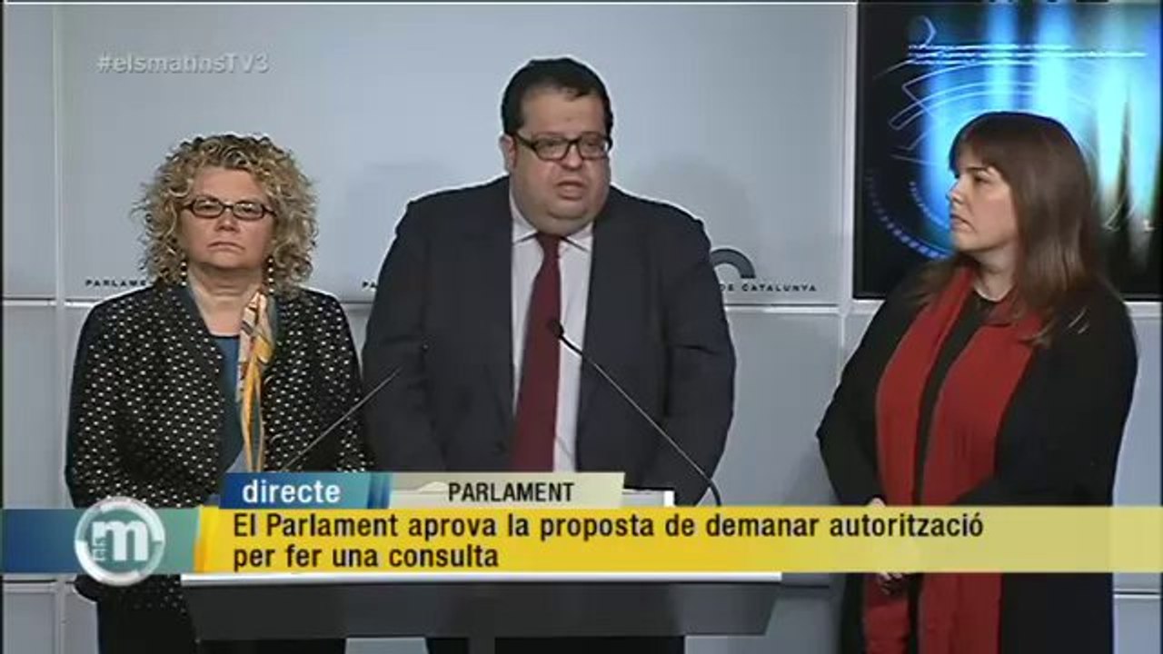 TV3 - Els Matins - El Parlament aprova la proposta de demanar autorització per fer una consulta