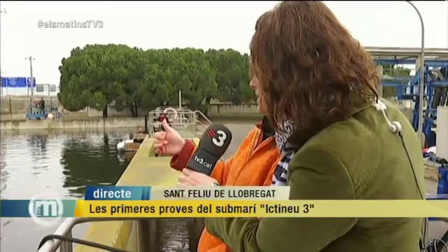 TV3 - Els Matins - Èxit de la primeres proves sota l'aigua del submarí català Ictineu 3