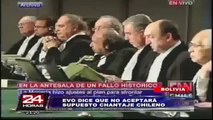 Evo Morales aseguró que Bolivia no aceptará chantajes de Chile