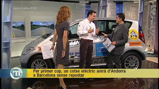 TV3 - Els Matins - Per primer cop, un cotxe elèctric anirà d'Andorra a Barcelona sense repostar