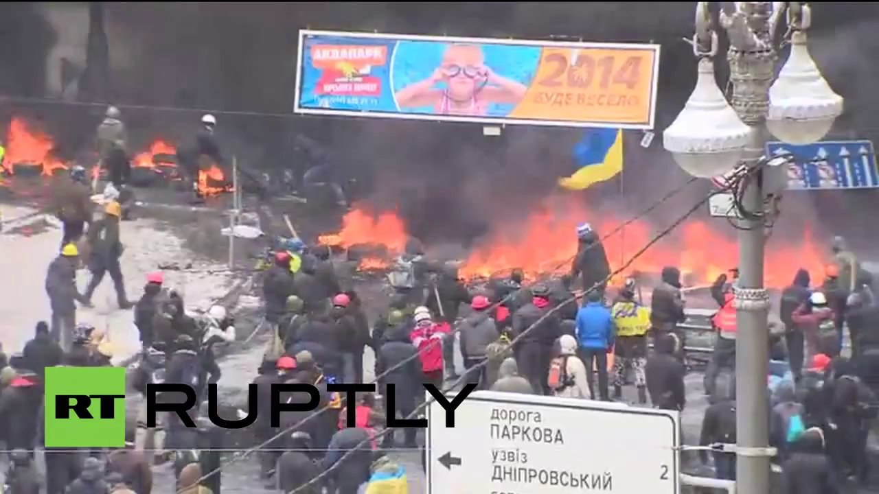 Kiev war zone: Mass riots in Ukraine on January 22