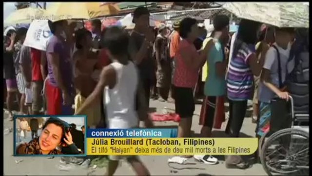 TV3 - Els Matins - Una supervivent catalana explica els efecte del tifó Haiyan des de Tacloban