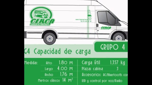 Grupo 4, 14m3 , Furgonetas de Gran Volumen, Cerca Alquiler de Furgonetas, Alcorcón, Madrid