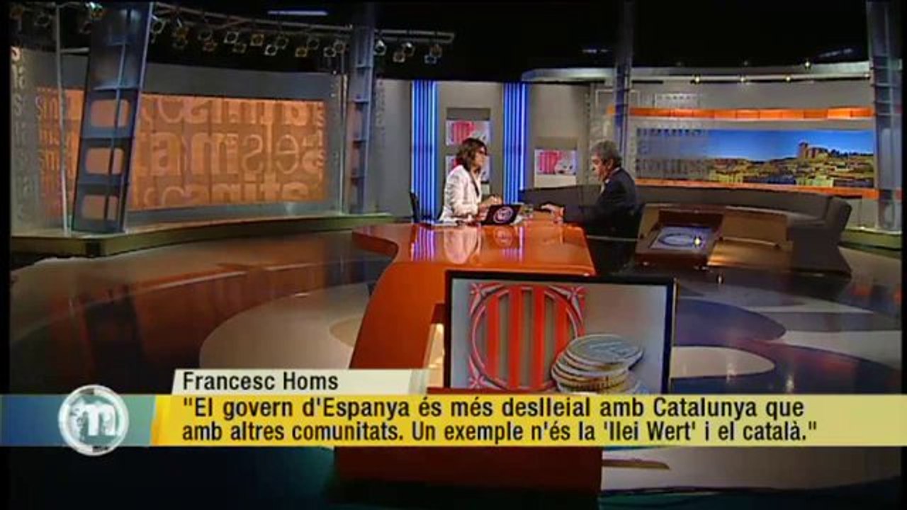 TV3 - Els Matins - Homs admet que el govern central pot estar usant l'ofec econòmic per evitar la