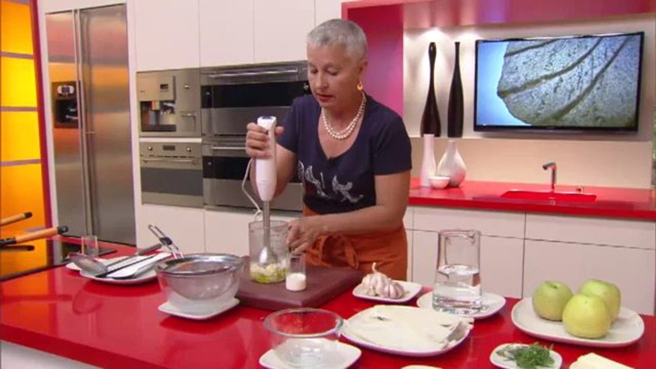 Brandada de bacallà amb poma caramel.litzada