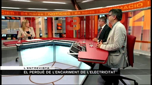 TV3 - Entrevista 3/24 - L'electricitat, més cara. Jordi Dolader, enginyer, i Jordi Ortega, autor