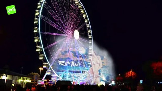 Rimini, davanti alla Ruota il sogno di Fellini in una fontana d'acqua