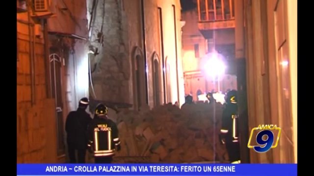 Andria | Crolla palazzina via Teresita: ferito un 65enne