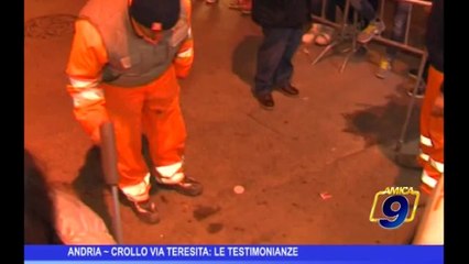 Andria | Crollo via Teresita le testimonianze