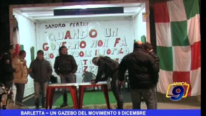 Barletta | Un gazebo del movimento 9 dicembre