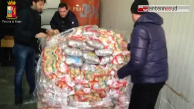 TG 06.12.13 Droga nascosta sotto i sacchi di patate. Operazioni nel foggiano e nel barese