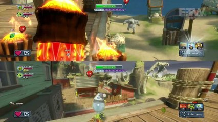 Plants vs Zombies Garden Warfare - Split Screen Co-Op Gameplay