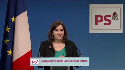 Intervention de Laura Slimani au Rassemblement des secrétaires de section.