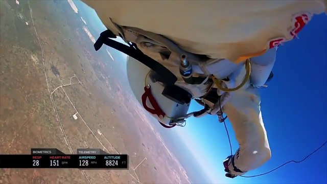 Le saut de Felix Baumgartner filmé à la GoPro - Red Bull Stratos
