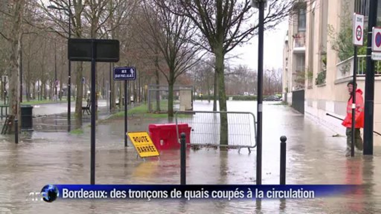 Intempéries : débordement de la Garonne à Bordeaux
