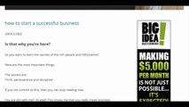 How to become rich & successful - How to start a successful business