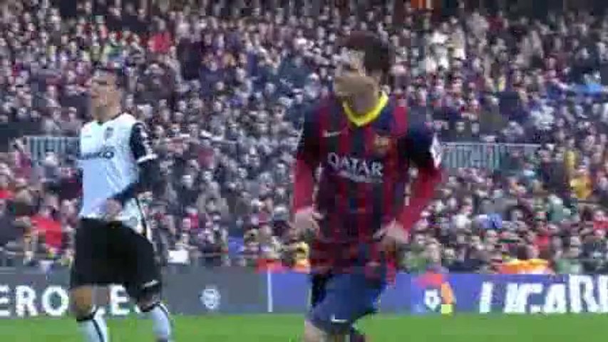 barcelona 2-3 valencia - all goals and highlights - epl 1/2/14