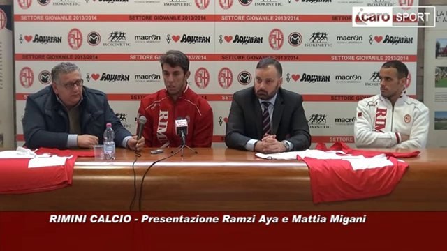 Icaro Sport. Rimini Calcio, la presentazione di Aya e Migani