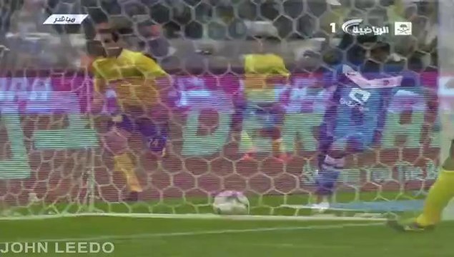 هدف #الهلال الأول على #النصر نهائي كأس ولي العهد 2013/2014