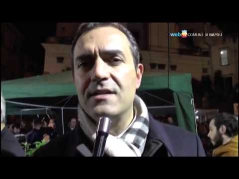 Napoli - De Magistris e il Comitato di Piazza Carlo III alla festa di San'Antonio Abate (17.01.14)