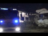 Napoli - Incendio in capannone a Secondigliano, paura tra i cittadini (14.01.14)