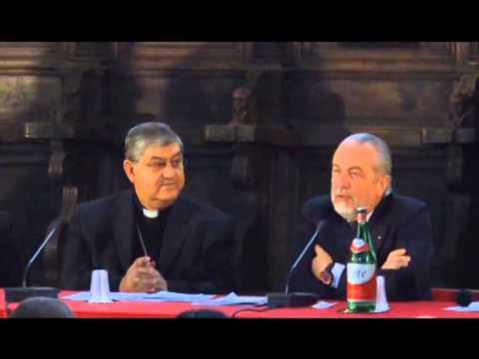 Napoli - Sepe e De Laurentiis lanciano il Torneo delle Parrocchie -2- (10.01.14)