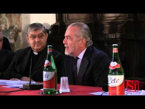 Napoli - Sepe e De Laurentiis lanciano il Torneo delle Parrocchie (10.01.14)