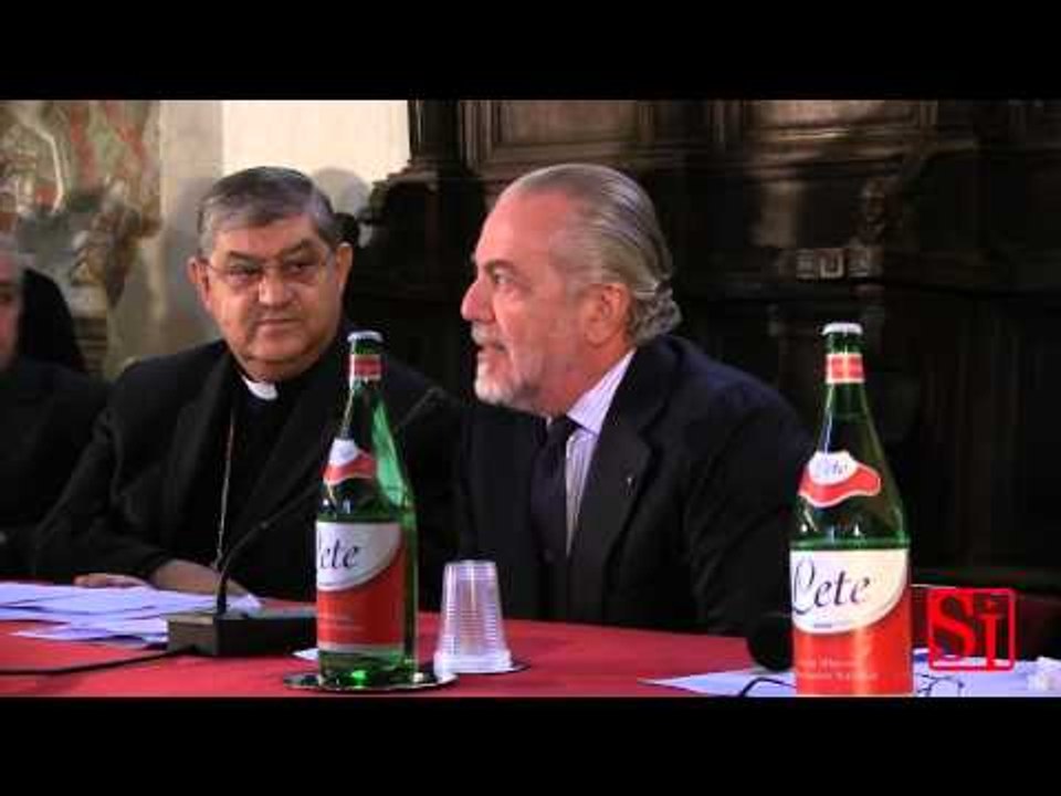 Napoli - Sepe e De Laurentiis lanciano il Torneo delle Parrocchie (10.01.14)