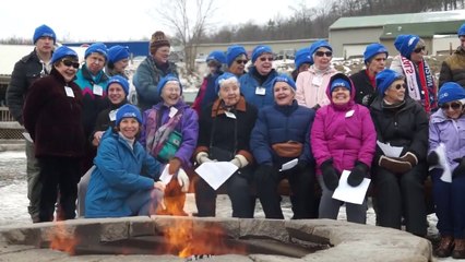 Snow-tubing seniors slide past age