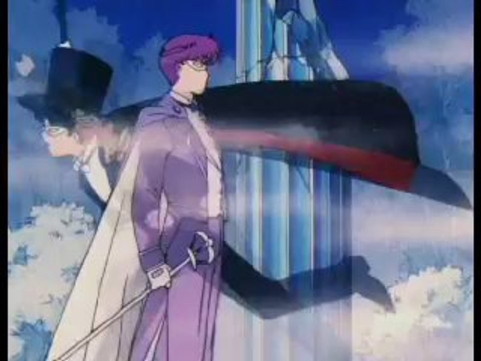 Tuxedo Mask Cane Attacks Sailor Moon