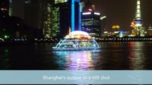 Uptown Shanghai - Dazzling Pulsating Night City Lights. China Holidays