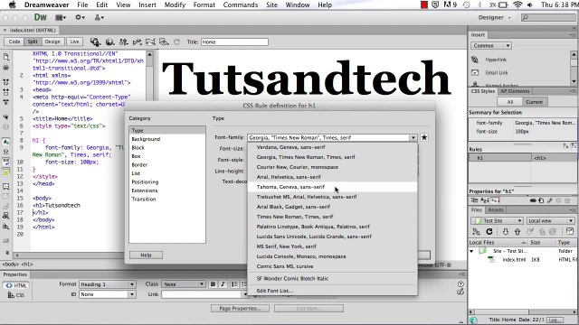 Dreamweaver CS6: Installing Web Fonts - Tutorial