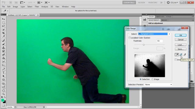 Photoshop: Select Color Range (Chroma Keying) - Tutorial