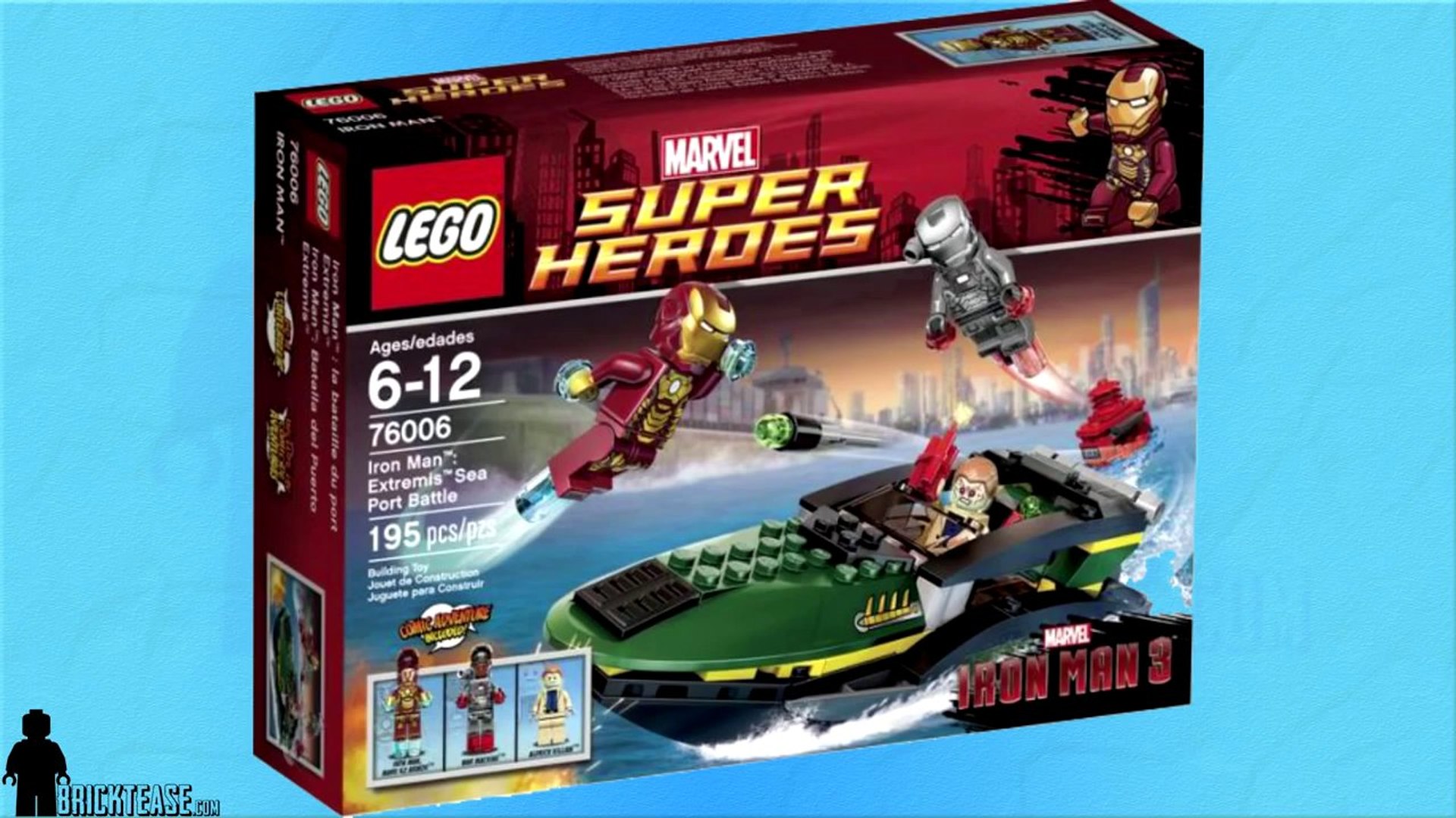 LEGO Review Marvel Superheros Iron Man Extremis Sea Port Battle 76006