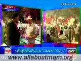 Preparation of MQM rally to Express solidarity with QeT Altaf Hussain at New M.A Jinnah Road Karachi
