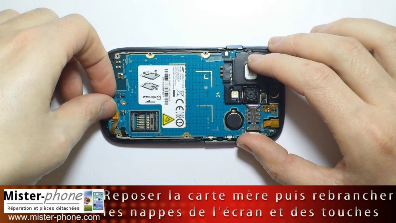 Samsung Galaxy S3 mini i8190 changer ecran LCD vitre tactile chassis Tutoriel HD 720p