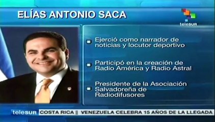 Candidato Elías Antonio Saca busca ser presidente de El Salvador