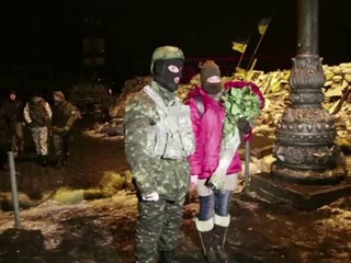 Ukraine : fiançailles d'un opposant à l'ombre des barricades à Kiev