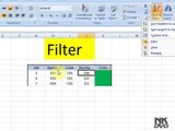 Lesson 37 The Filter Microsoft Office Excel 2007 2010 free Educational video Training Tutorials in Urdu Hindi language