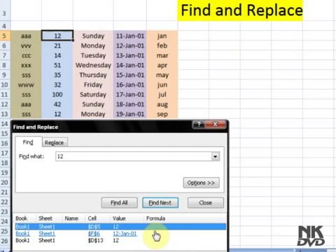 Lesson 38 The Find _ Replace Microsoft Office Excel 2007 2010 free Educational video Training Tutorials in Urdu Hindi language