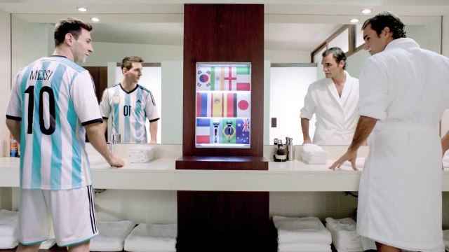 Pub Gillette avec Lionel Messi et Roger Federer