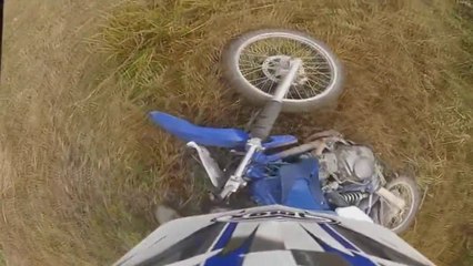 GoPro Hero 2 Dirt Bike Wreck - Bike Gets Broken