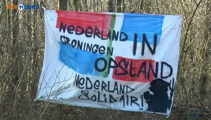 Protestactie bij NAM-locatie Morige - RTV Noord