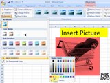 Lesson 44 The Insert Picture Adjust Microsoft Office Excel 2007 2010 free Educational video Training Tutorials in Urdu Hindi language