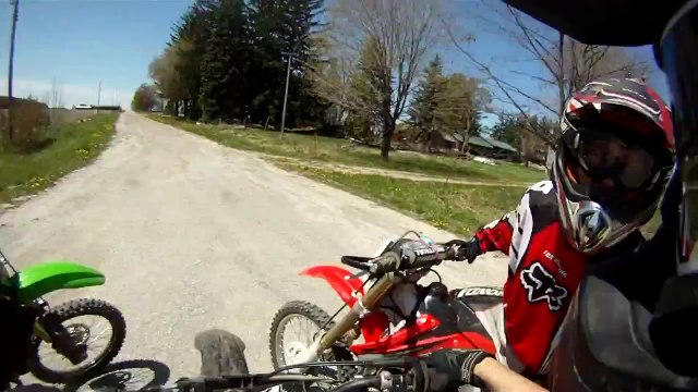 Gopro HD Honda Dirt Bike CRF250R Wheelies - Jumps And Hillclimbs