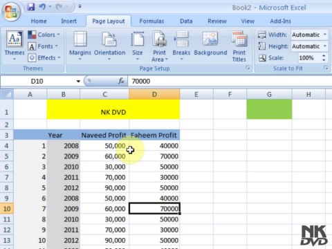 Lesson 70 The Page Breaks Page Setup Microsoft Office Excel 2007 2010 free Educational video Training Tutorials in Urdu Hindi language