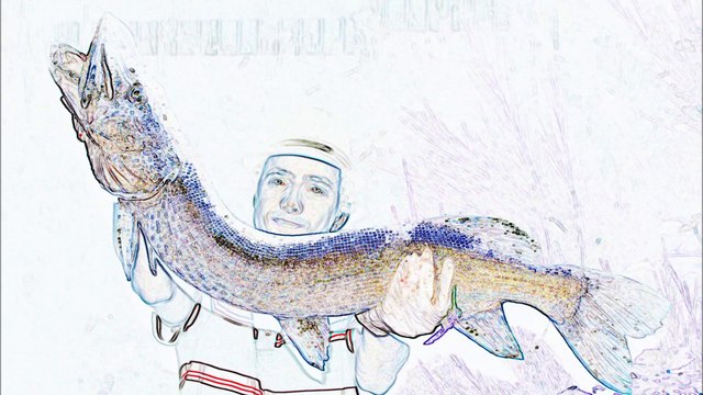 BROCHET 92cm en float-tube rhône 2013