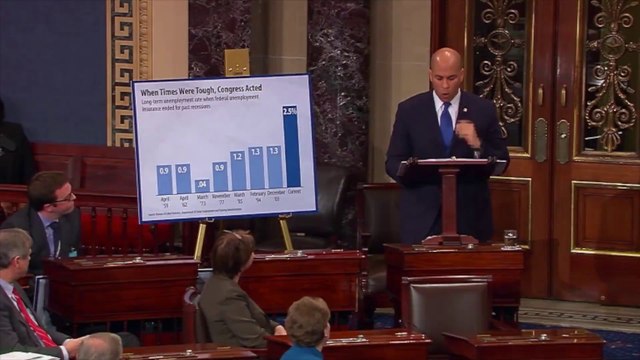 Booker quotes Springsteen in first floor speech