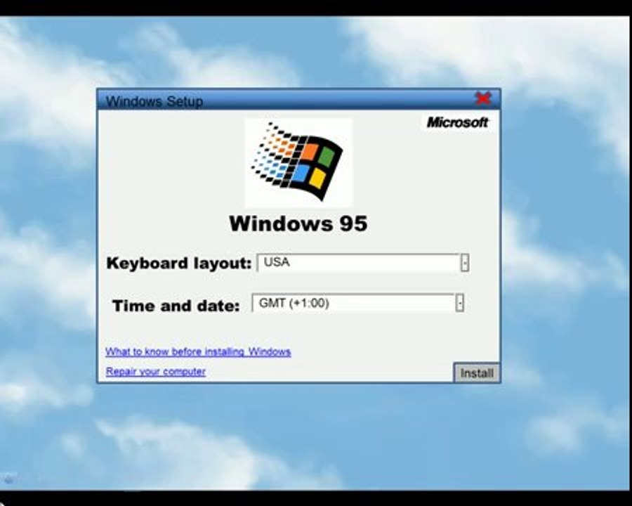 Windows 95 Setup Parody