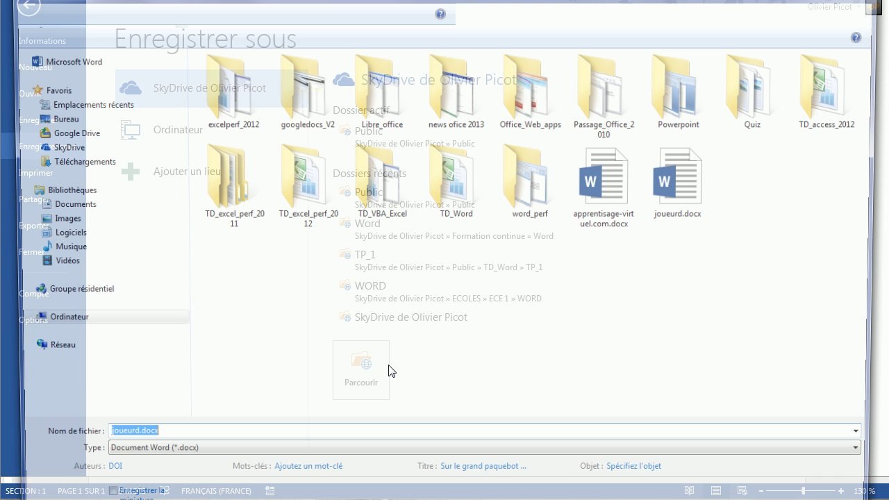 Word 2013 : Quelques nouveautés